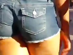 1344283 Candid booty shorts thick legs big ass cellulite