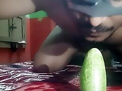 Student pumping with toy and ass lick