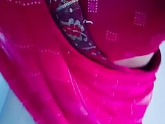 Wear red saree part-3