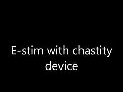 Estim with chastity device