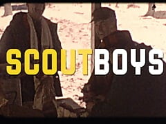 ScoutBoys Oliver James plowed by scoutmaster Rick Fantana