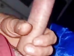 Cumming after Stroking my hard dick when i was feeling lonely and horny whilst working away and in my van