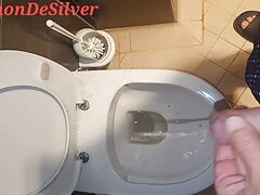 Master Ramon pisses on the toilet in hot bathing shorts, no mercy!
