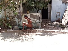Mukesh Solanki Bathing