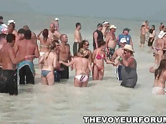 Group of babes dancing and flashing on some boats