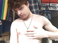Gay Twink Niko Springs Strip Down and Shows Off His Big Cock