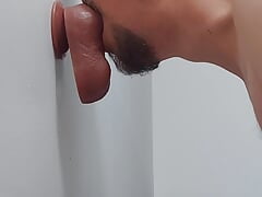 Sexy Guy Deepthroats Beautiful Hung Dildo