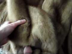 adorable long mom's mink fur fetish on kitchen table