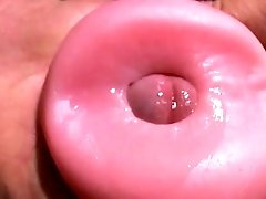 Close-up porn video of fucking a rubber vagina