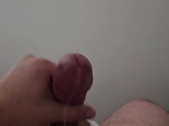 Playing with my cock and cum
