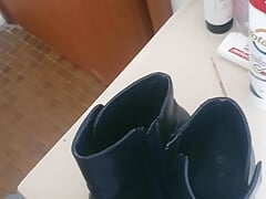 Cumming on girlfriends ankle boots ( viewer request)